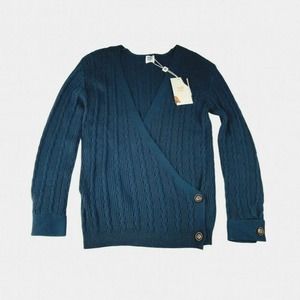 Noma Teal Side Button Cardigan